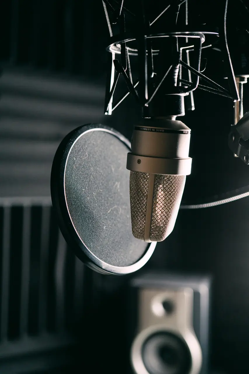 High-end studio microphone setup